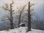 Caspar David Friedrich Dolmen in snow oil painting reproduction
